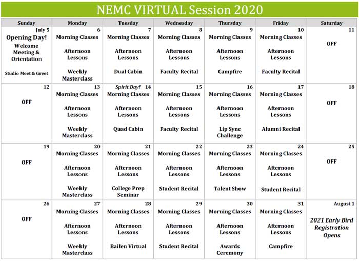 Virtual New England Music Camp 2020